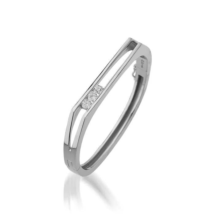 Lines 100 Carat Diamond Hinged Bracelet John Atencio Bracelets