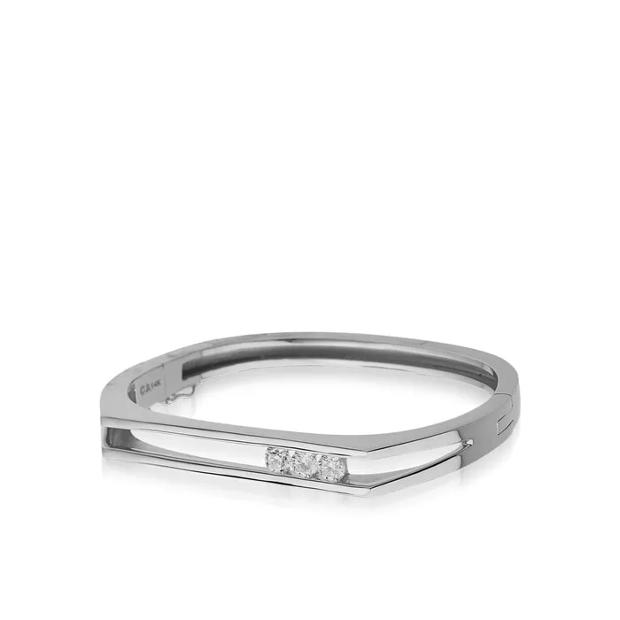 Lines 100 Carat Diamond Hinged Bracelet John Atencio Bracelets