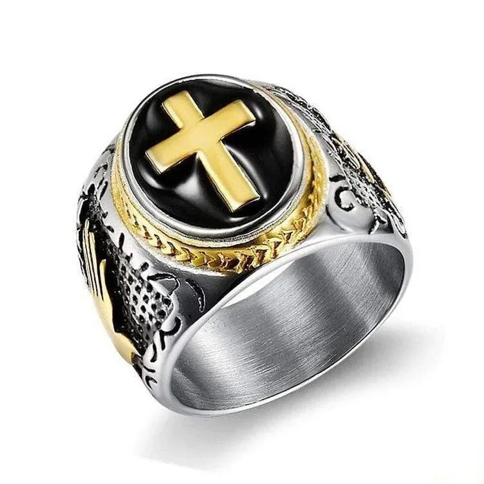 Lords Guidance Christian Ring br Holy Cross Signet Ring Rings