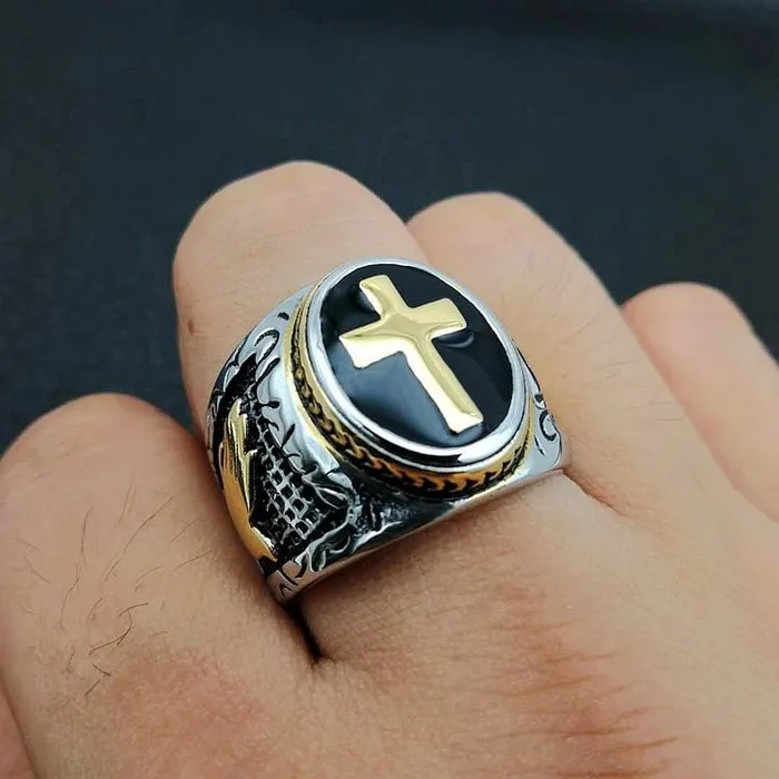 Lords Guidance Christian Ring br Holy Cross Signet Ring Rings