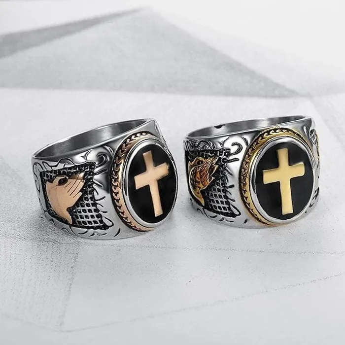 Lords Guidance Christian Ring br Holy Cross Signet Ring Rings