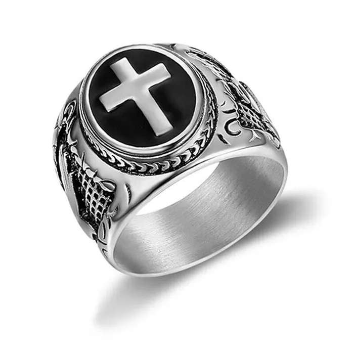 Lords Guidance Christian Ring br Holy Cross Signet Ring Rings