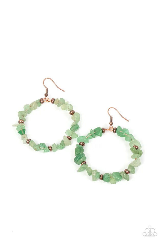 Mineral Mantra Green Paparazzi Accessories Earrings