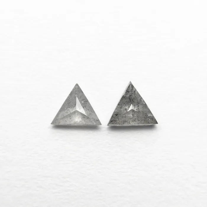 Misfit Diamonds 025cttw 2pc 356x338x131mm 362x360x163mm Triangle Rosecut Matching Pair 2447701 Earrings
