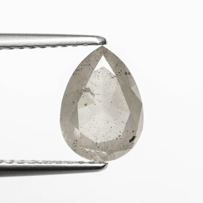 Misfit Diamonds Icy Salt and Pepper Double Cut Diamond 218ct Pear Rings