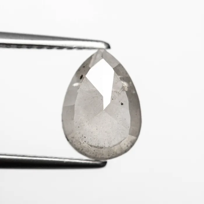 Misfit Diamonds Icy Salt and Pepper Double Cut Diamond 218ct Pear Rings