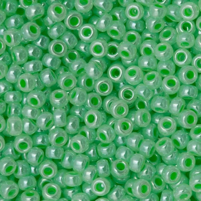 Miyuki Seed Beads 80 Mint Green Ceylon 0520 Peppy Beads Earrings