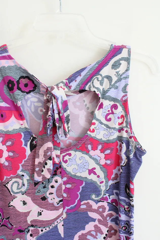 MSK Rings MSK Pink Purple Floral Patterned Dress M Petite