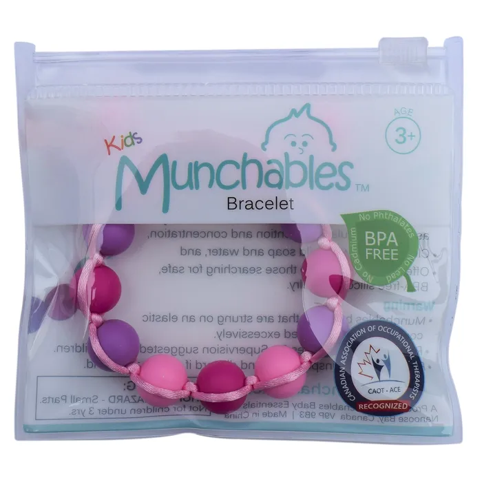 Munchables Bracelets PurpleAquaPink Chew Bracelet