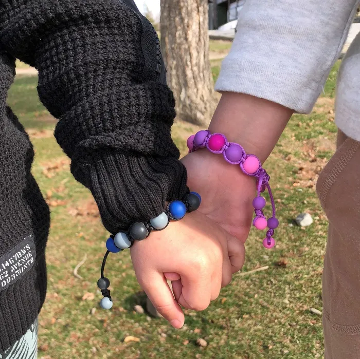 Munchables Bracelets PurpleAquaPink Chew Bracelet