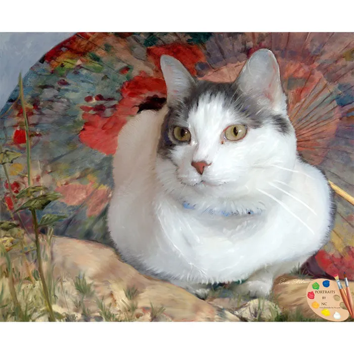 Necklaces Cat Portrait Sweetie Pie Digital Portrait Portraits by NC