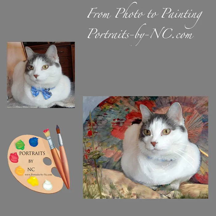 Necklaces Cat Portrait Sweetie Pie Digital Portrait Portraits by NC