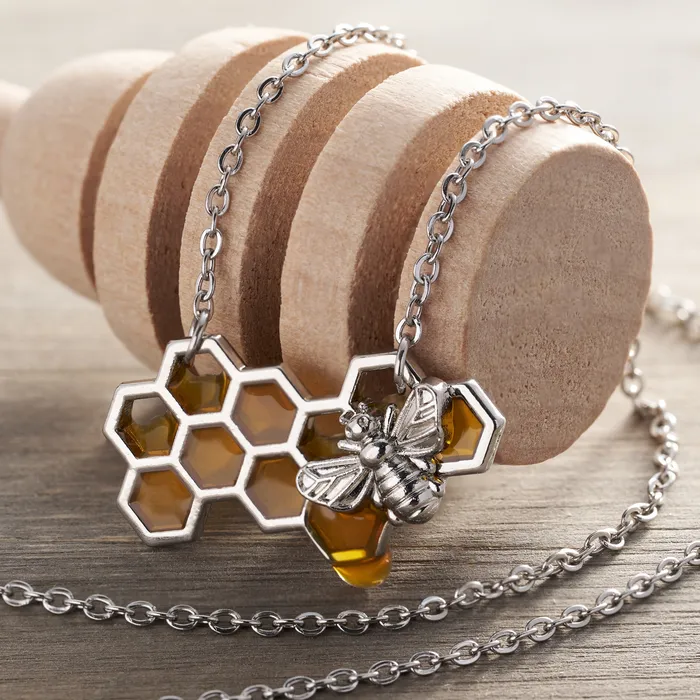 Necklaces Chadds Ford Jewelry Silver Dripping Honeycomb Necklace