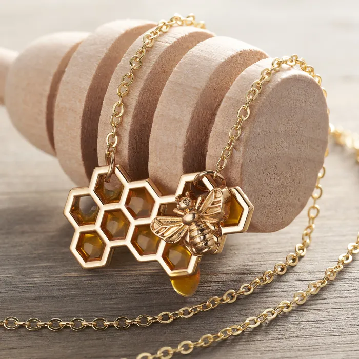 Necklaces Chadds Ford Jewelry Silver Dripping Honeycomb Necklace