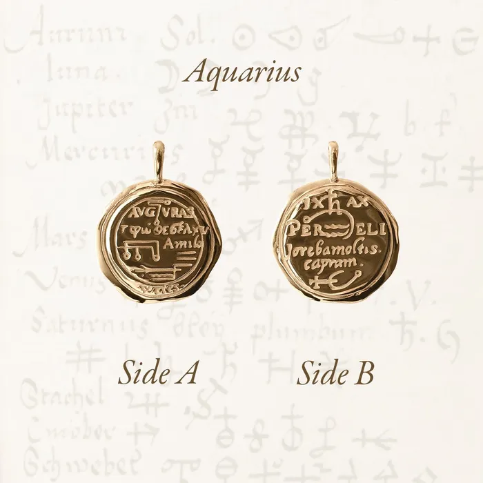 Necklaces COMMON ERA Aquarius Alchemical Zodiac Pendant