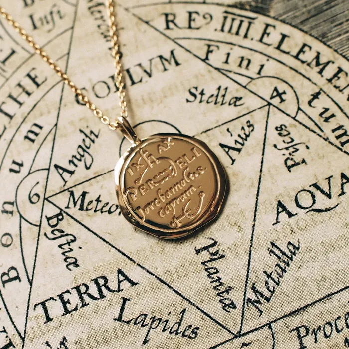 Necklaces COMMON ERA Aquarius Alchemical Zodiac Pendant