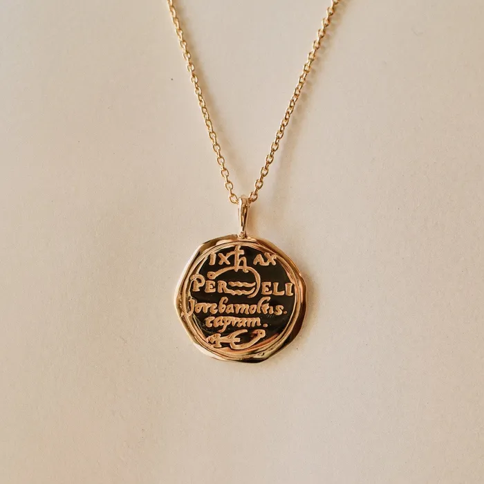 Necklaces COMMON ERA Aquarius Alchemical Zodiac Pendant