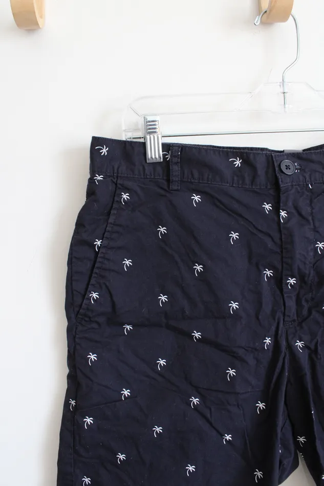 Necklaces HM HM Regular Fit Navy White Palm Tree Shorts 32
