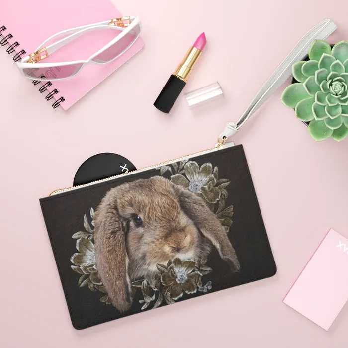 Necklaces Portraits by NC Clutch Bag In the Garden of Whispers Rabbit Design