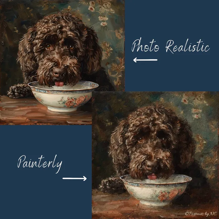 Necklaces Portraits by NC Custom Painted Dog Portrait Oil Portrait of Lulu