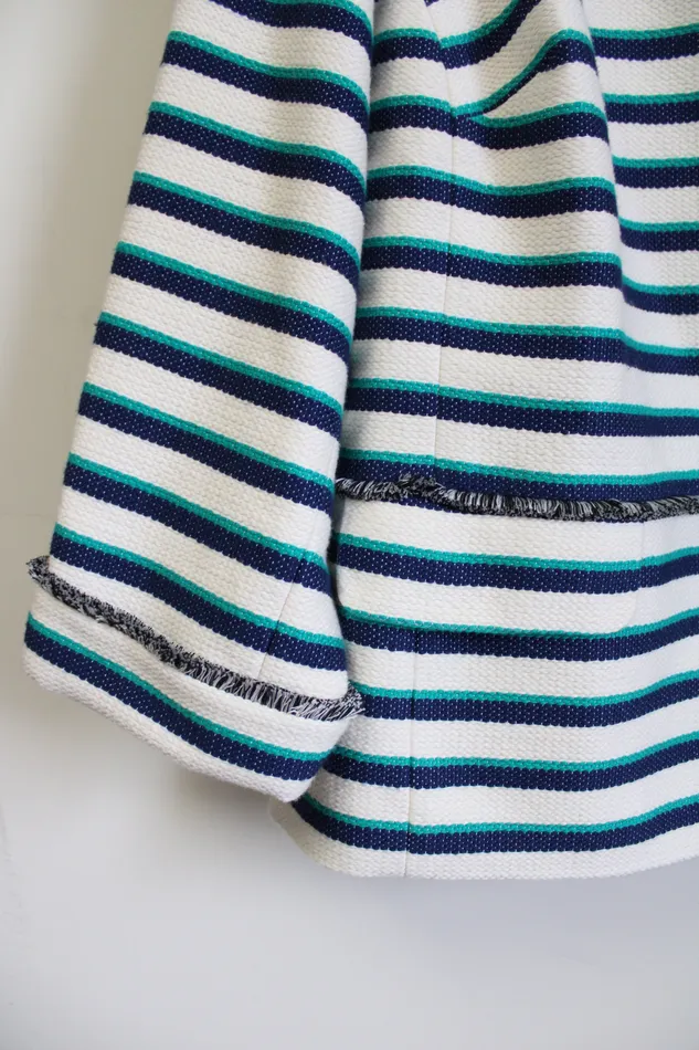 NEW Talbots Blue Striped Jacket 24W Talbots Rings