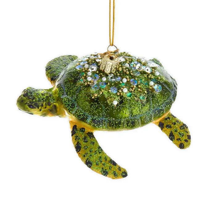 Noble Gems Sea Turtle Glass Christmas Ornament KURTADLER Earrings