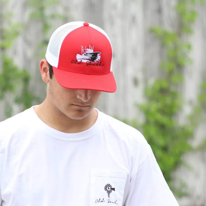 Old South Apparel Boat Time Trucker Hat Earrings
