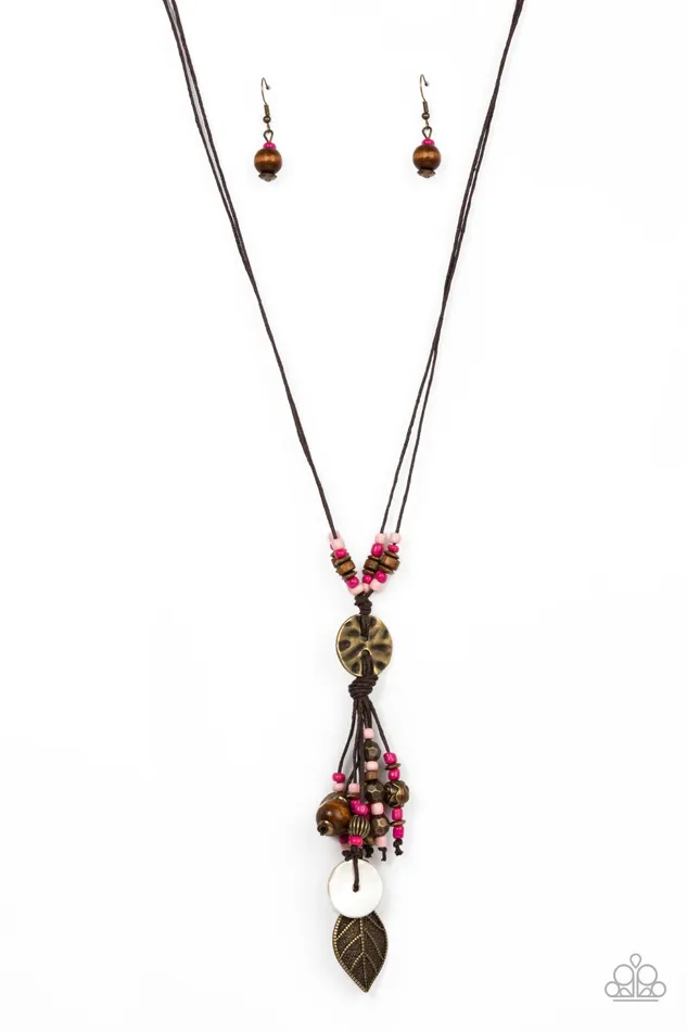 Paparazzi Accessories Earrings Knotted Keepsake Pink