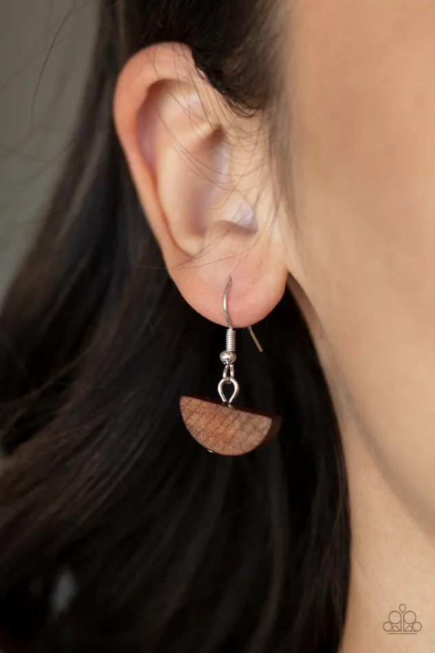 Paparazzi Accessories Homespun Stylist Brown Earrings
