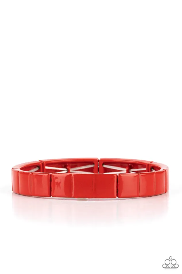 Paparazzi Accessories Material Movement Red Earrings
