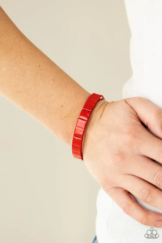 Paparazzi Accessories Material Movement Red Earrings