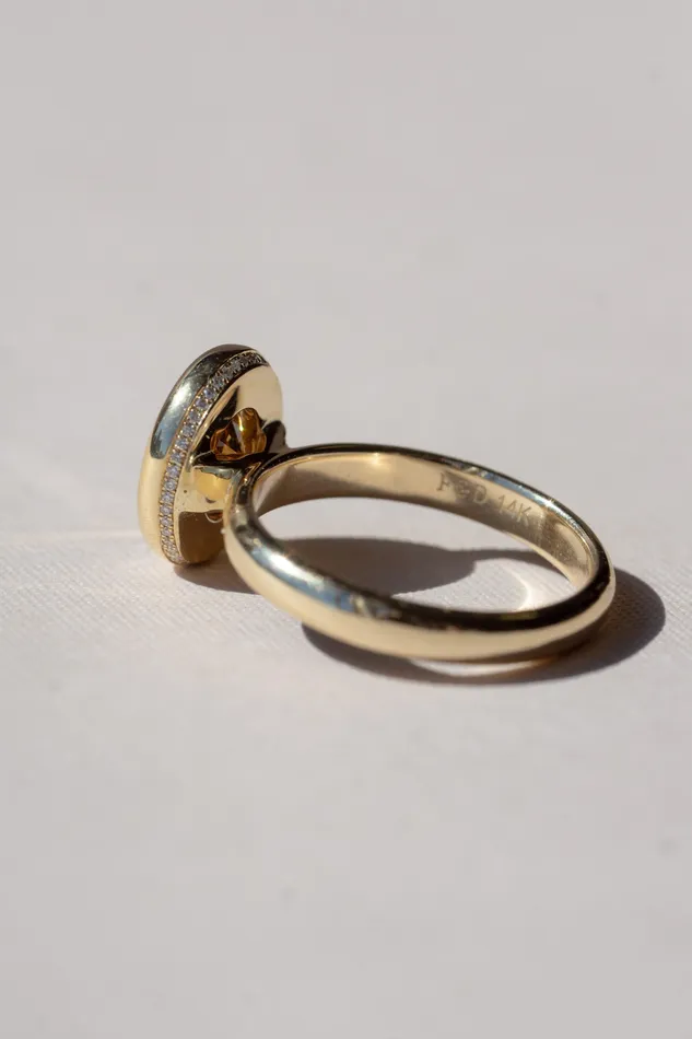 Pele Ring 107ct Champagne Oval Brilliant Diamond readytoship Foe Dear Rings