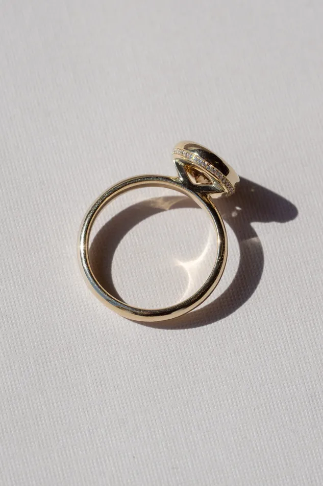 Pele Ring 107ct Champagne Oval Brilliant Diamond readytoship Foe Dear Rings
