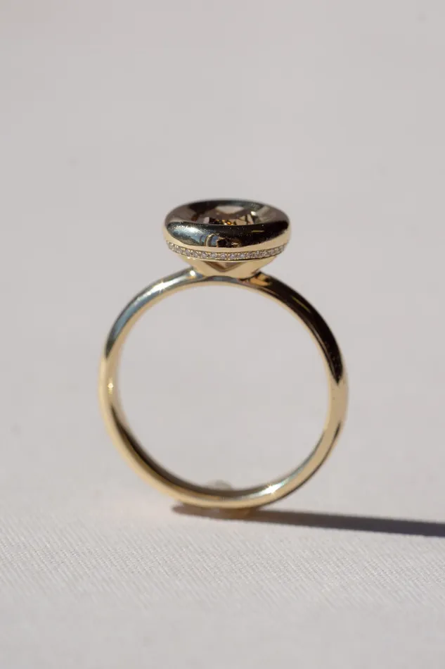 Pele Ring 107ct Champagne Oval Brilliant Diamond readytoship Foe Dear Rings