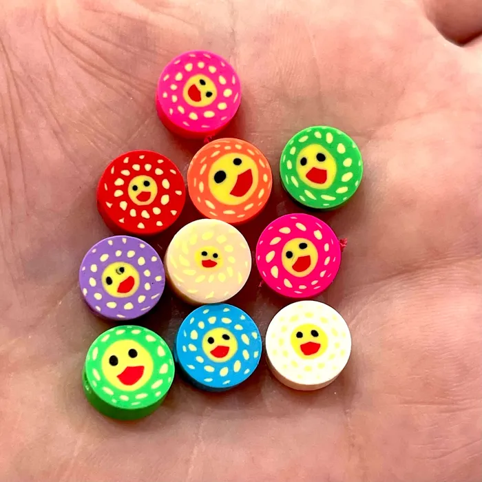 Peppy Beads Earrings 10mm Polymer Clay Round Beads10 Beads in a Pack