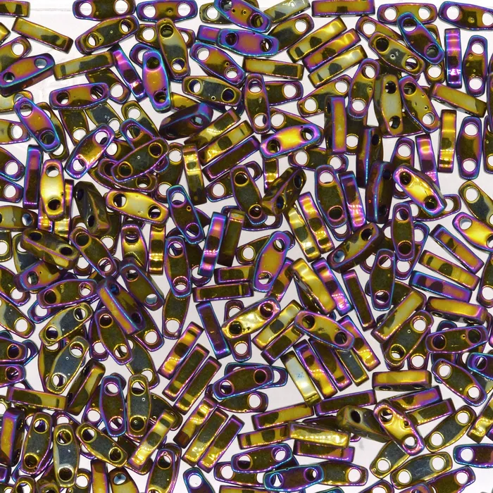 Peppy Beads PreStyled Sets Miyuki Quarter Tila Beads 0188 Metallic Purple Gold Iris
