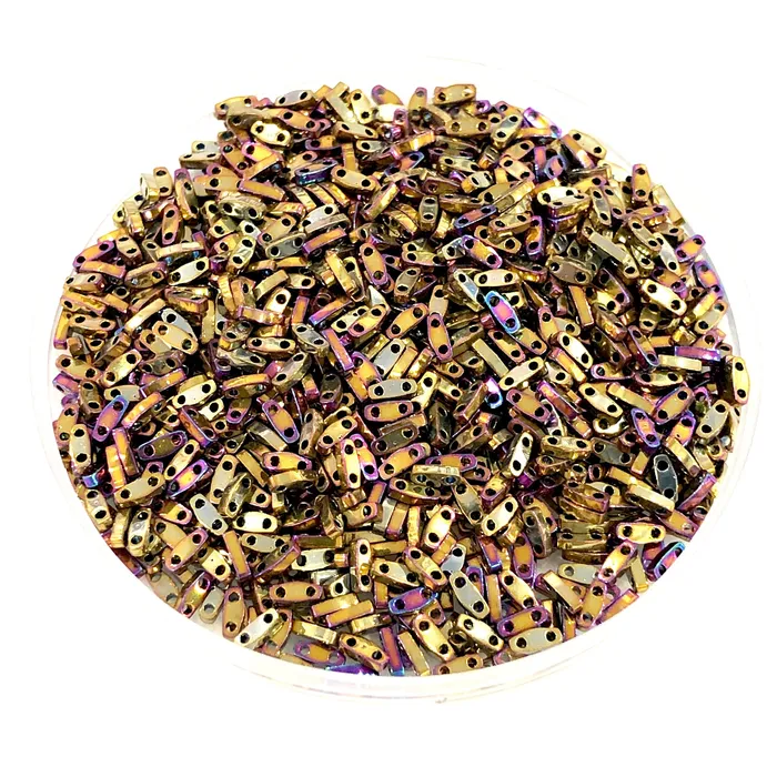 Peppy Beads PreStyled Sets Miyuki Quarter Tila Beads 0188 Metallic Purple Gold Iris