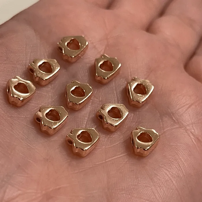 Peppy Beads Rose Gold Plated Love Home Spacer Charms 10 pcs in a pack Earrings Peppy Beads Rose Gold Plated Love Home Spacer Charms 10 pcs in a pack Earrings