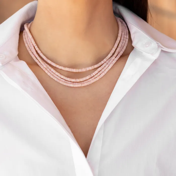 Pink Opal Beaded Necklace RACHEL LYNN CHICAGO Necklaces