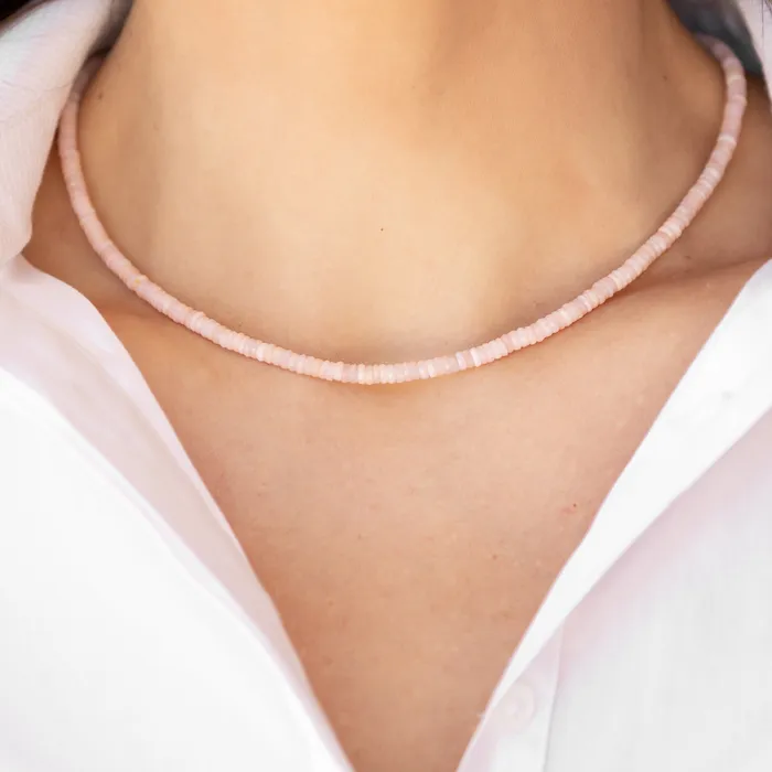 Pink Opal Beaded Necklace RACHEL LYNN CHICAGO Necklaces