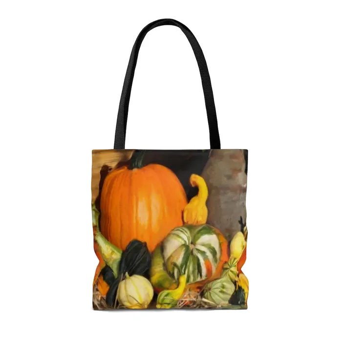 Portraits by NC Tote Bag Bountiful Harvest with two different fall designs Rings