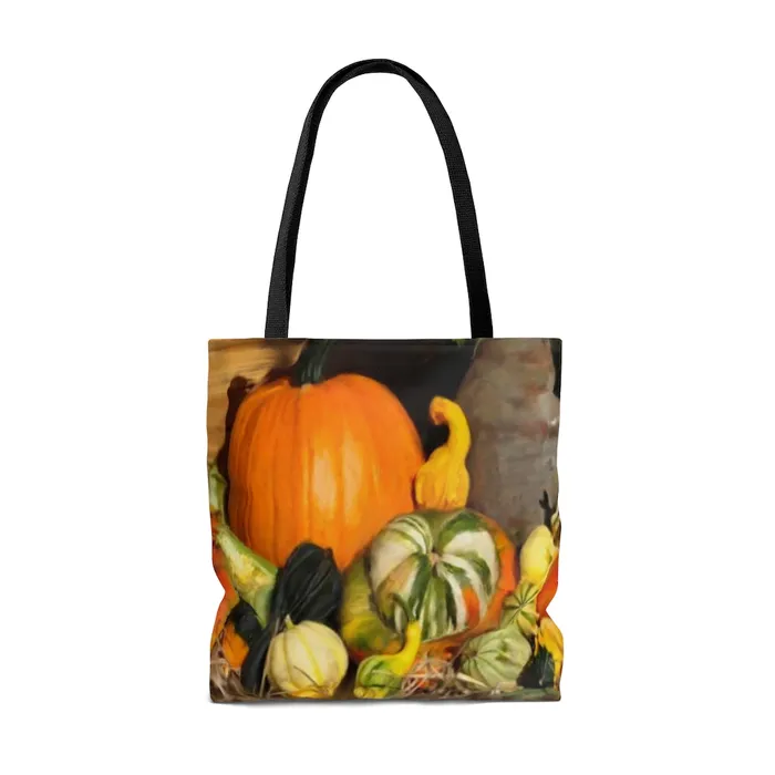 Portraits by NC Tote Bag Bountiful Harvest with two different fall designs Rings