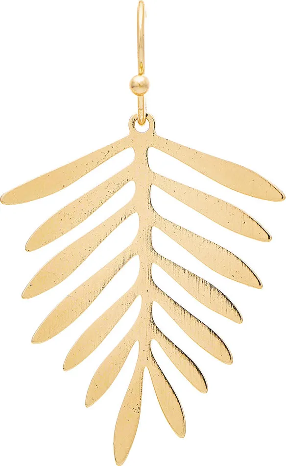 RAINJEWELRY Earrings Gold Fern Leaf Earings