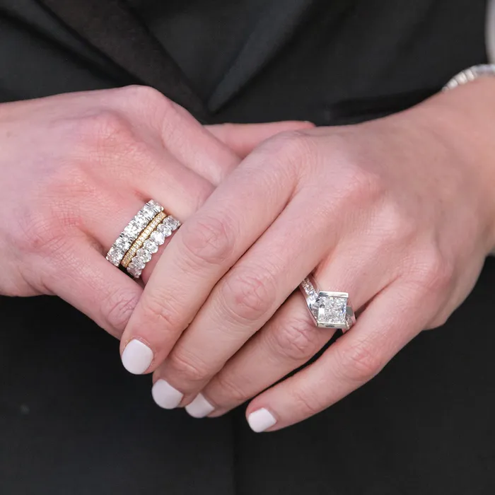 Rings 35Carat Round Lab Eternity Band John Atencio