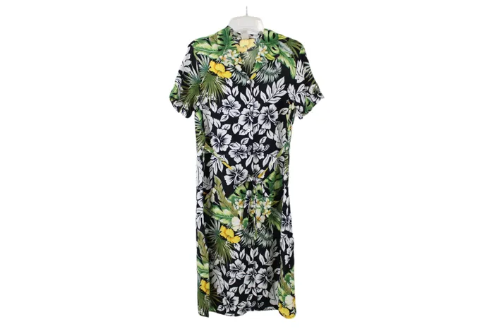 Rings Notations Notations Floral Button Down Dress S