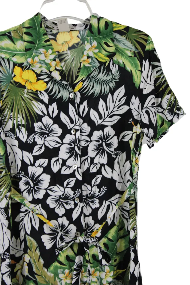 Rings Notations Notations Floral Button Down Dress S