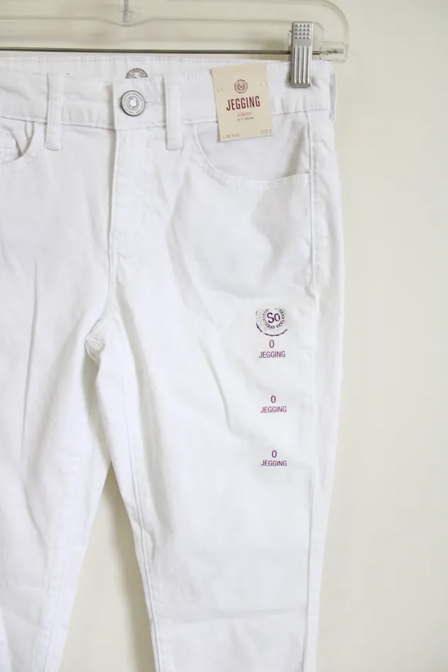 Rings SO NEW SO Low Rise White Jegging 0
