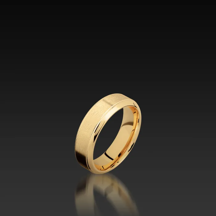 Shop John Atencio Rings Yellow Gold Bevel Band