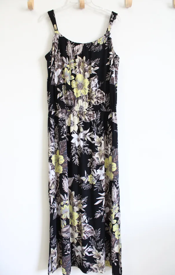 Susan Graver Floral Strap Dress L Susan Graver Rings