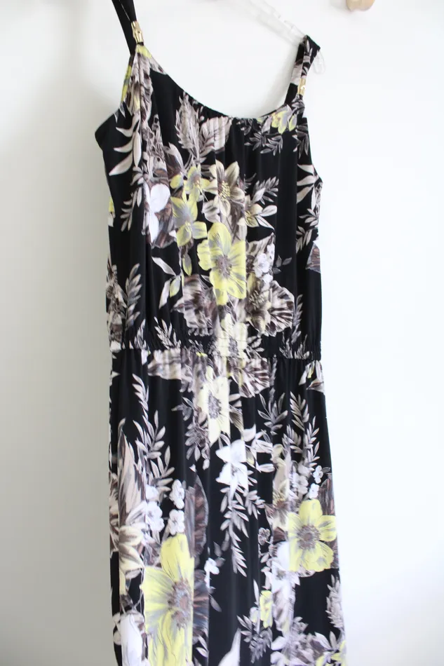 Susan Graver Floral Strap Dress L Susan Graver Rings